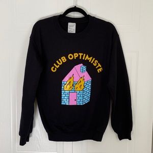 Printed crew neck - Black - Size S